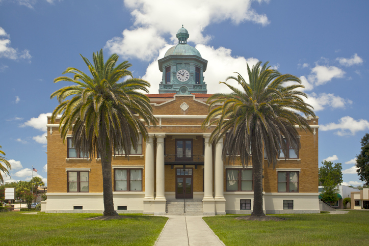 Small town courthouse in Inverness Florida.